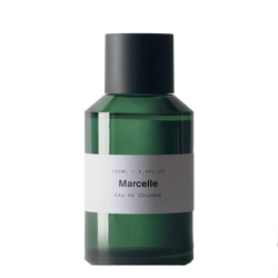 Bottle of vegan eau de cologne Marcelle by French company MarieJeanne, available at www.cuemars.com  Edit alt text