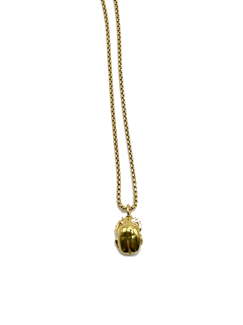 Handmade necklace made out of gold plated sterling silver by Misan Jewellery in London