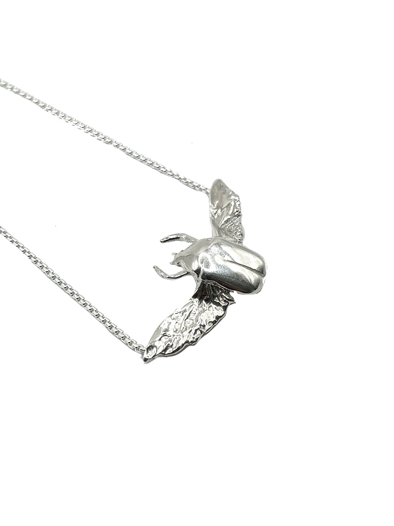 Handmade necklace made out of sterling silver by Misan Jewellery in London