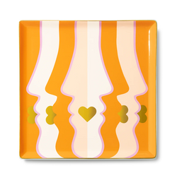 Colourful contemporary Ceramic Tray Beso Orange designed by Octaevo in Barcelona, available at www.cuemars.com in London
