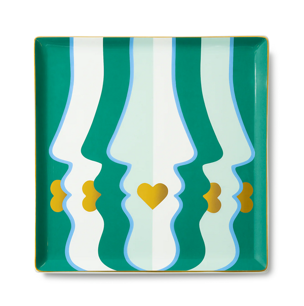 Colourful contemporary Ceramic Tray Beso designed by Octaevo in Barcelona, available at www.cuemars.com in London