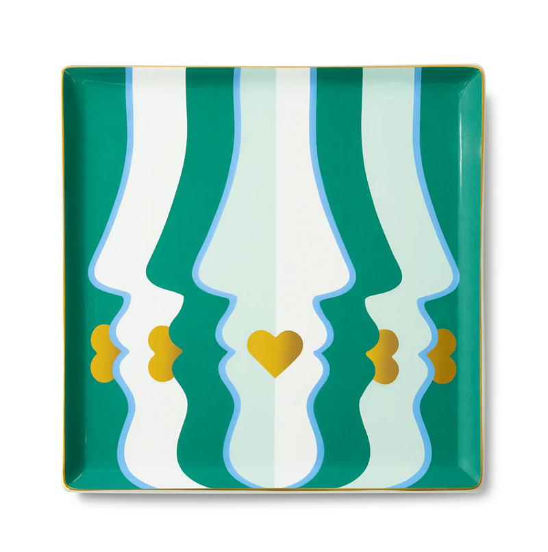 Colourful contemporary Ceramic Tray Beso designed by Octaevo in Barcelona, available at www.cuemars.com in London