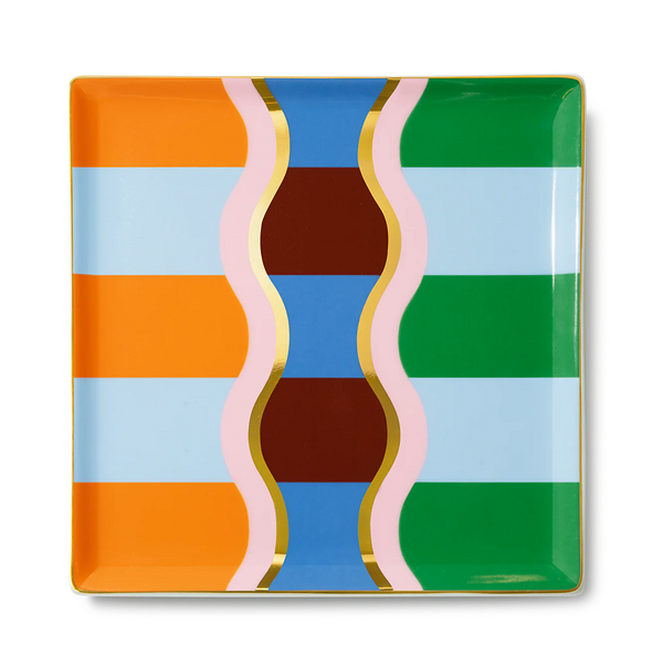 Colourful contemporary Ceramic Tray Giza designed by Octaevo in Barcelona, available at www.cuemars.com in London