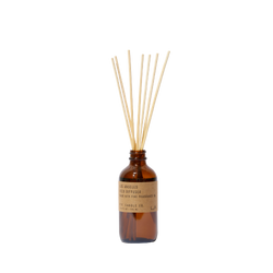 Los Angeles Reed rattan reed diffuser in an amber glass jar by PF Candle Co, available at cuemars.com