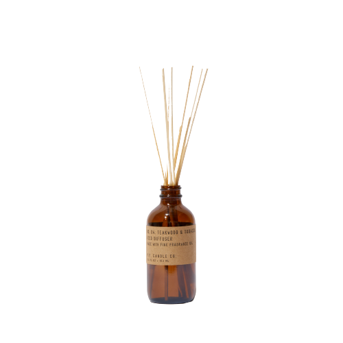 PF Candle Co eco reed diffuser teakwood & tobacco available at www.cuemars.com