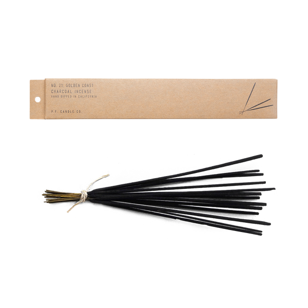 PF Candle Co best seller Golden Coast Charcoal Incense Sticks available at cuemars.com