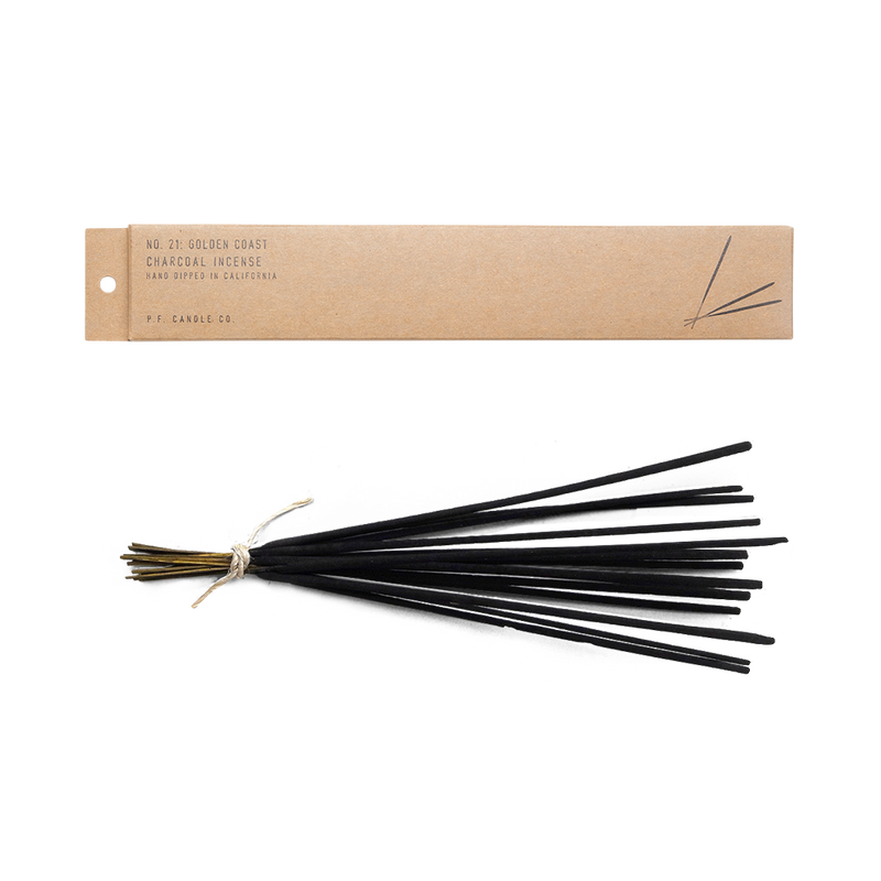 PF Candle Co best seller Golden Coast Charcoal Incense Sticks available at cuemars.com