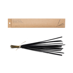 n28 Black Fig charcoal incense sticks, by PF Candle. Available at cuemars.com