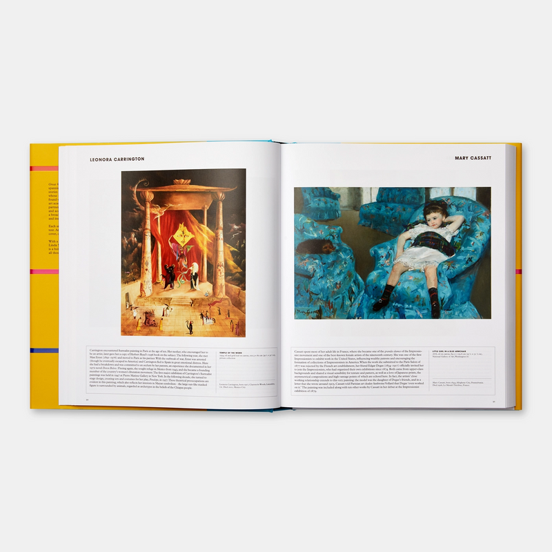 Leonora Carrington and Mary Cassatt artists for the book Great Women Artists, published by Phaidon, available at www.cuemars.com