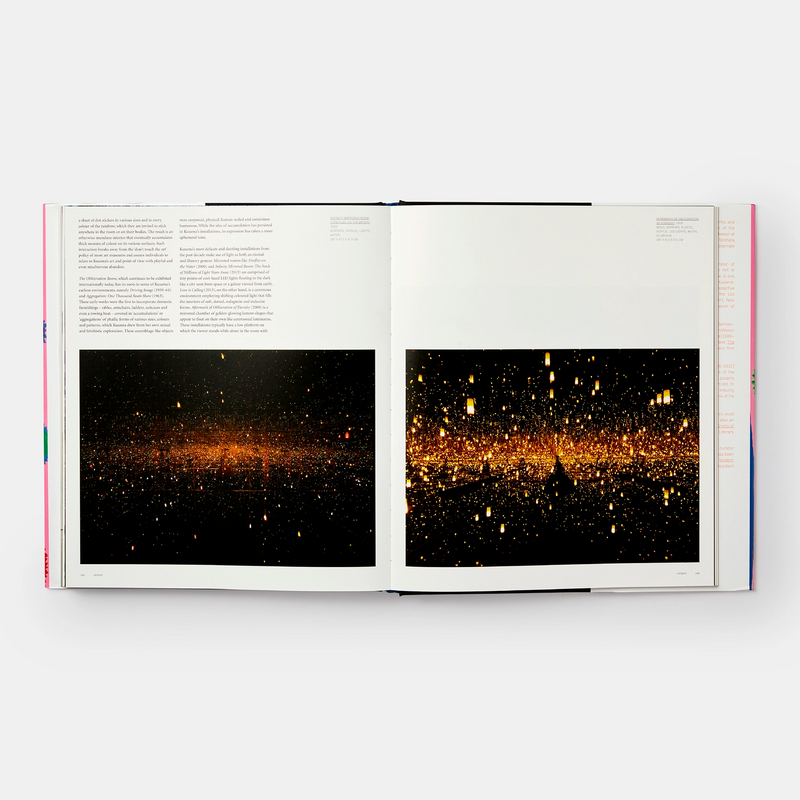 Bright bold and colourful Yayoi Kusama book by Phaidon, available at www.cuemars.com