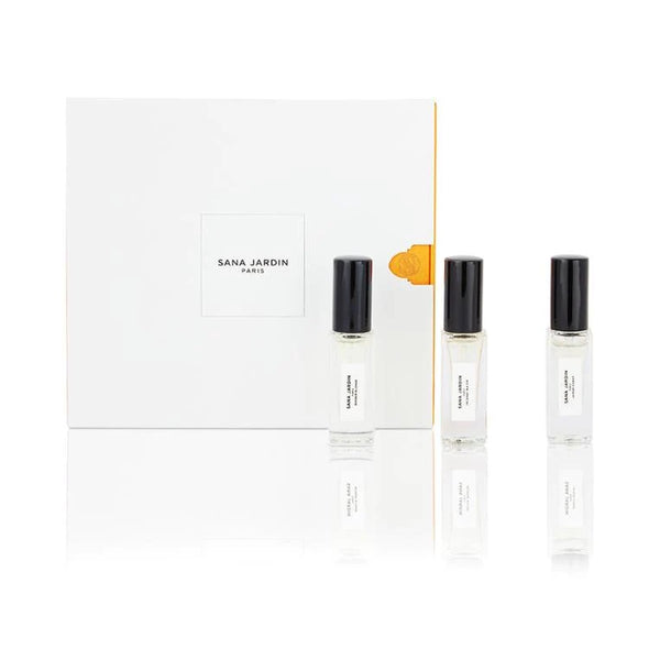 gift box of three best selling perfumes by Sana Jardin Paris available at Cuemars.com