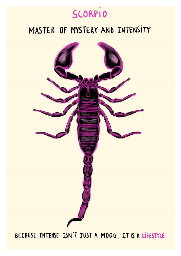Scorpio zodiac print by Brut – intense, mysterious zodiac poster