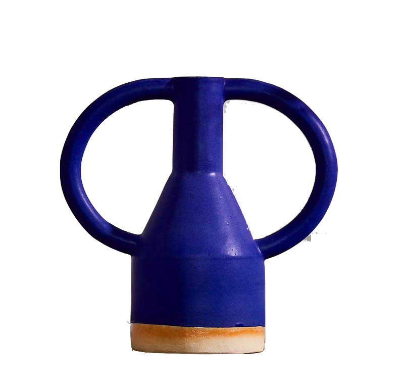 Blue Midi Eared Vase