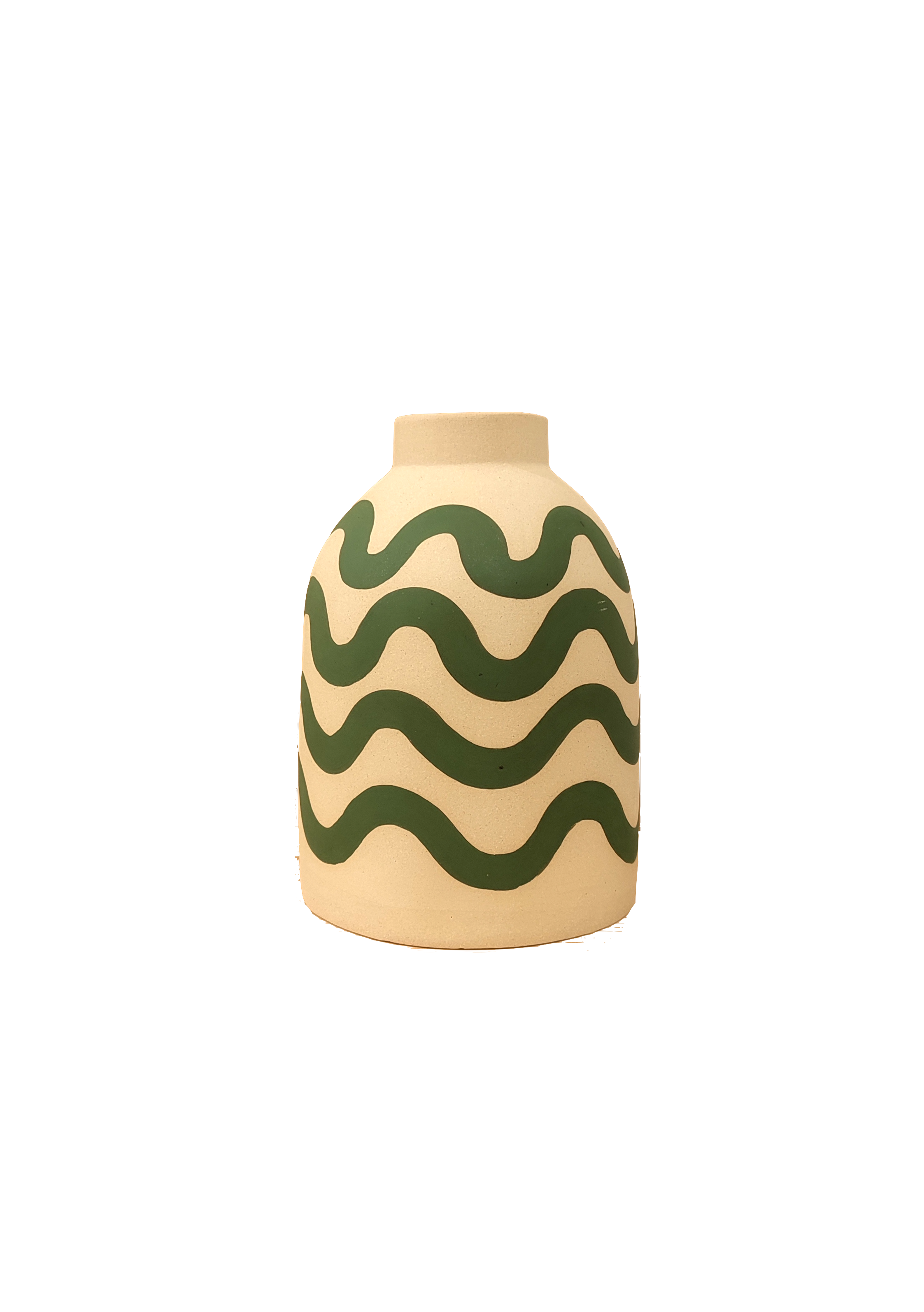 handmade porcelain green wave beehive vase by ceramicist Sophie Alda making this handmade piece a unique staple for home. Available at cuemars.com