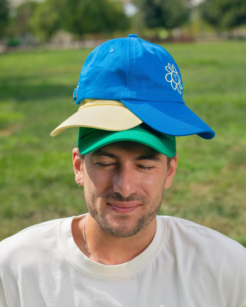 Silly Flower Dad Cap, designed by Tarta Gelatina, perfect for Summer. Durable and designer. Available at Cuemars.