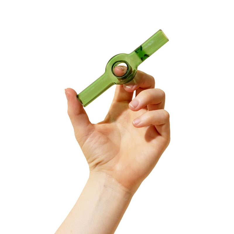 Laundry Day Glass Pipe - 'Charlotte' Green Smoking Accessory available at Cuemars London