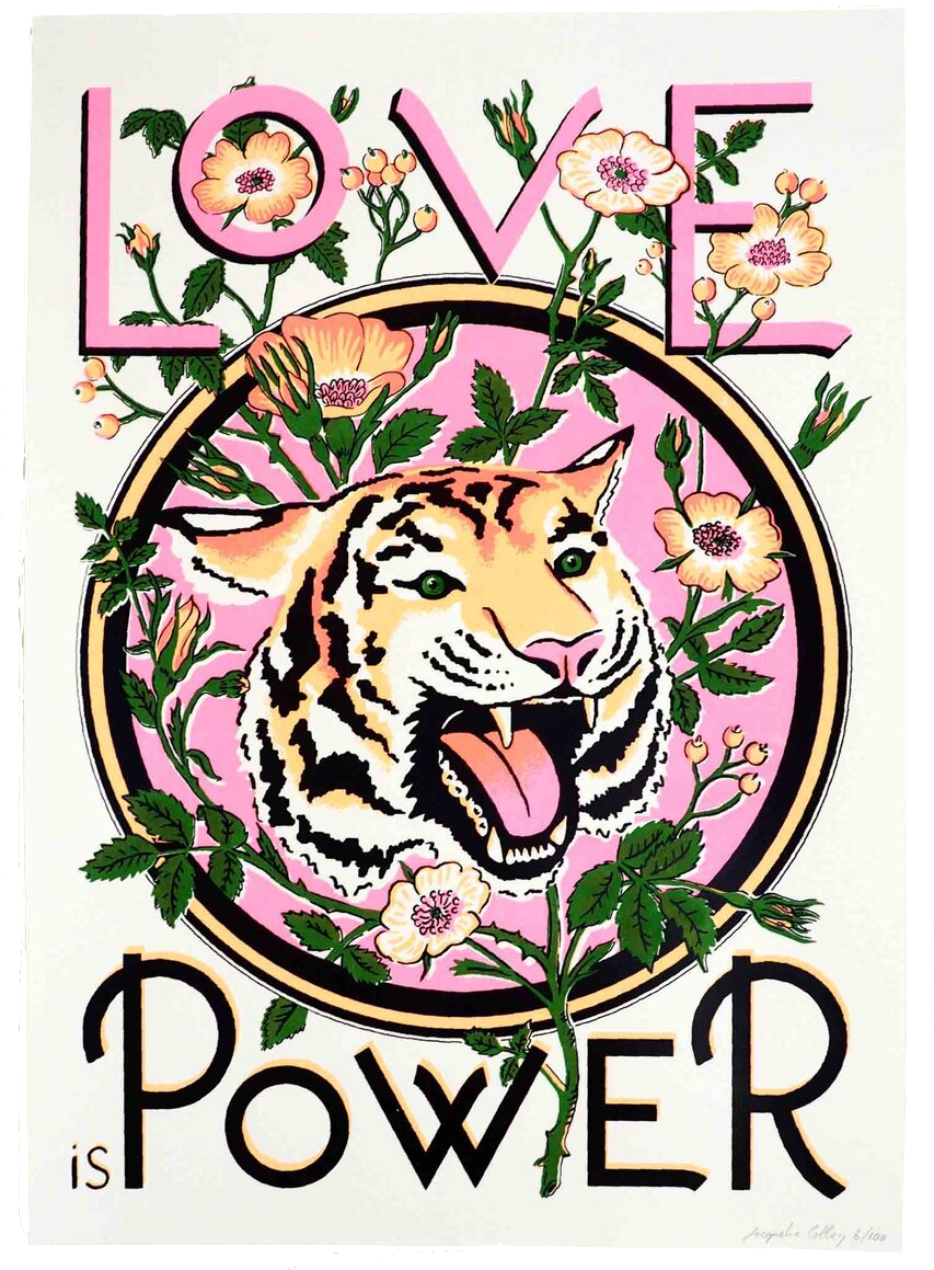 A2 Silk Screen Print -  LOVE IS POWER