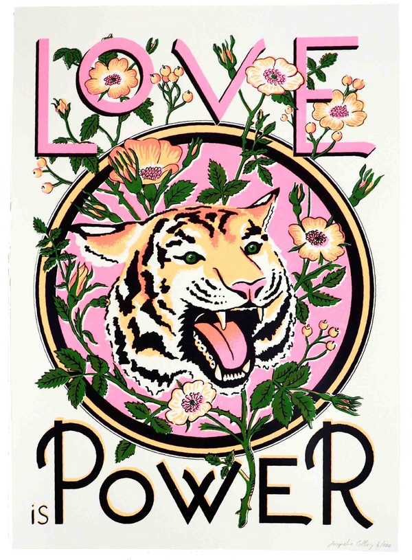 A2 Silk Screen Print -  LOVE IS POWER