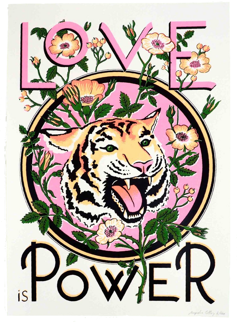 A2 Silk Screen Print -  LOVE IS POWER