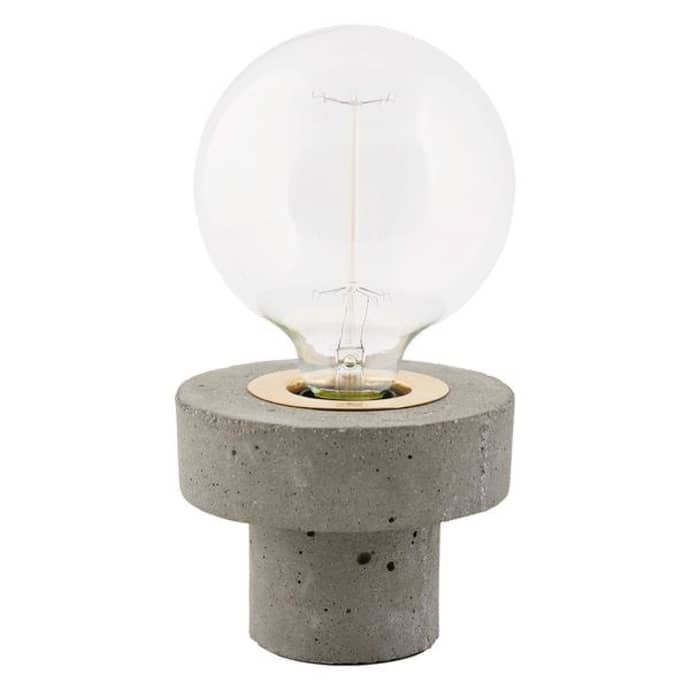 Concrete table lamp cuemars