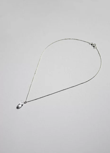 Sphere Sterling Silver Crystal Rock Statement necklace
