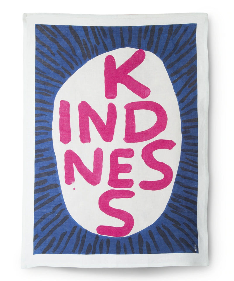 Kindness - linen-tea-towel-david-shrigley-cuemars