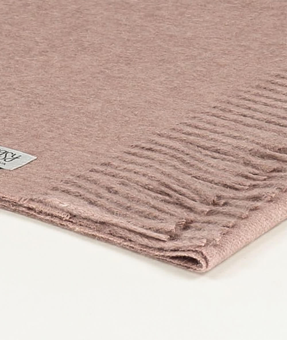 Baby Alpaca Scarf in Light Pink by So Cosy London | Discover now at Cuemars
