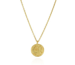 Momocreatura Disc Moon Necklace Gold