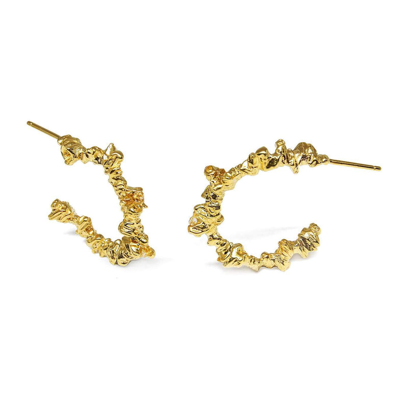 Gold Irregular Hoops - Under Earth Collection