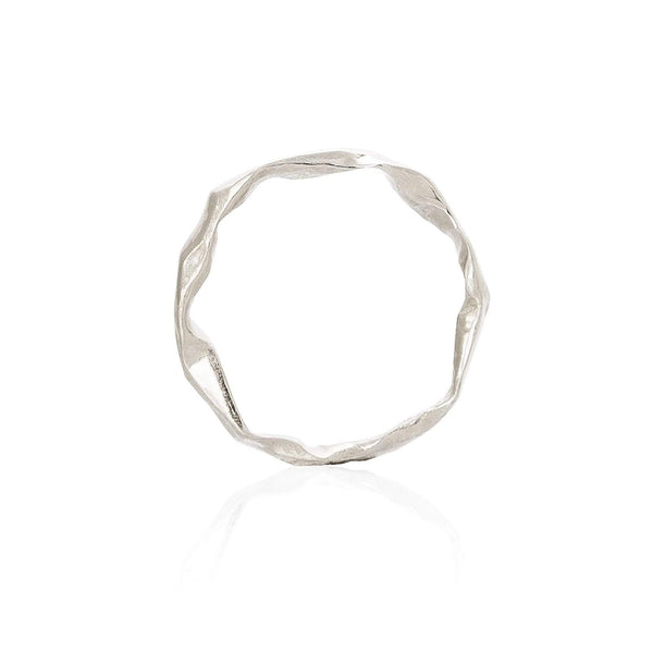 Handmade silver band from the Crush Collection Niza Huang