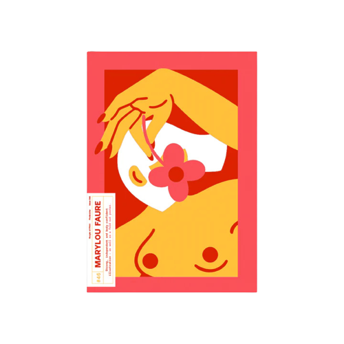 Nude orange, pink and red character by parisien artist Marylou Faure, Posterzine issue 46. Available at www.cuemars.com