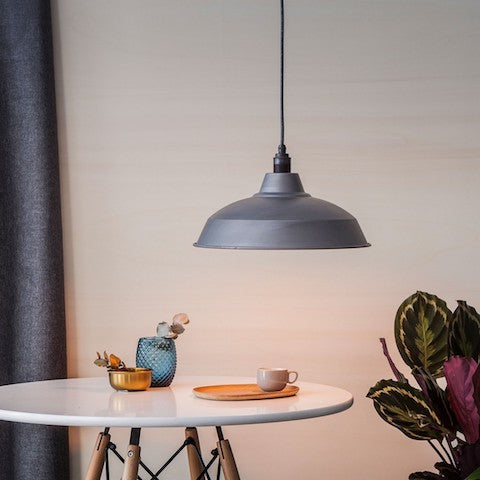 Industrial Lamp Shade Raw Steel Cuemars
