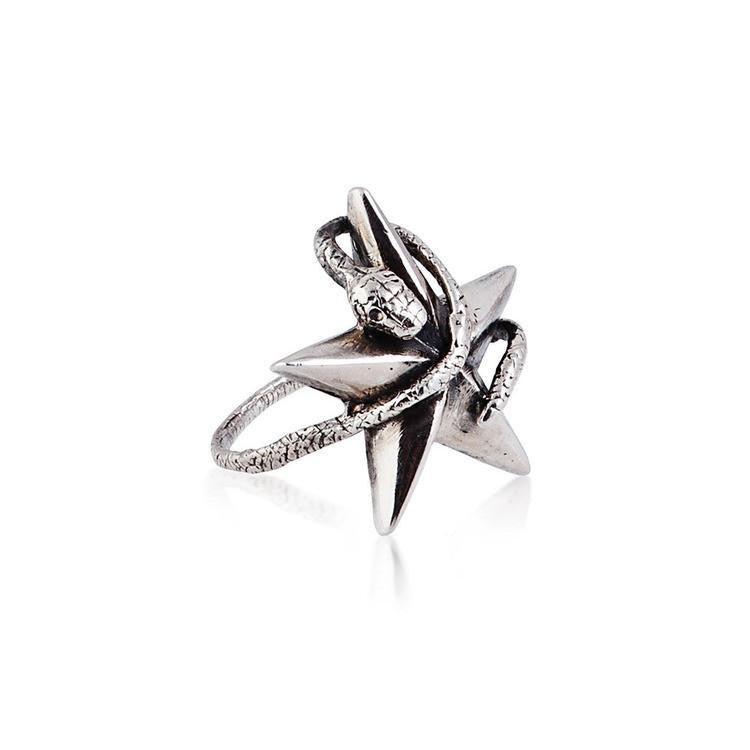 Momocreatura Snake Star Ring Sterling Silver