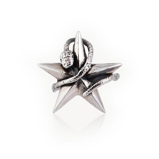 Momocreatura Snake Star Ring Sterling Silver