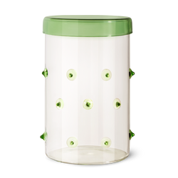 Handmade cylindrical glass vase or container by design studio Octaevo inspired by the agave plant