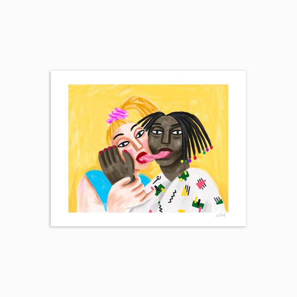 Cepe-kisses-kisses-art print - French artist