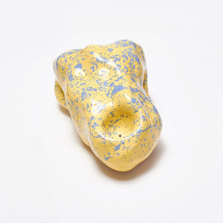 Yellow / Lilac Ceramic Incense Holder by Siup Studio - Available at Cuemars