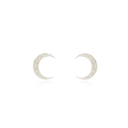 Handmade silver crescent moon earrings by momocreatura