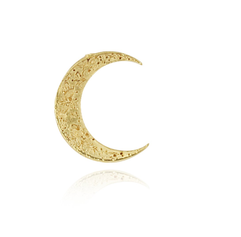 23ct gold plated Silver Crescent Moon earrings by Momocreatura