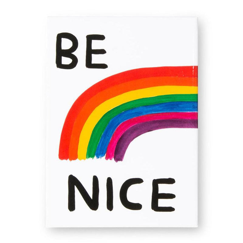 Fridge Magnet by David Shrigley - 'Be Nice' Available at Cuemars