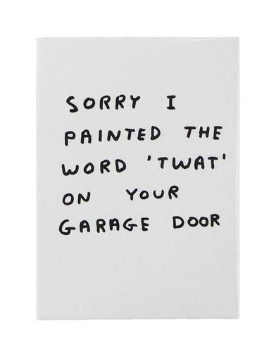Fridge Magnet by David Shrigley - Sorry Note - Available at Cuemars