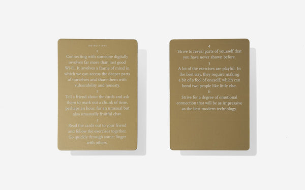 digital connections card game for long distance relationships by the school of life instructions