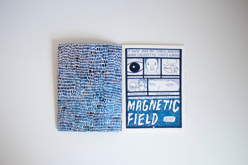 an erotic comic called magnetic field, by French visual artist Elise Esposito. Available at www.cuemars.com