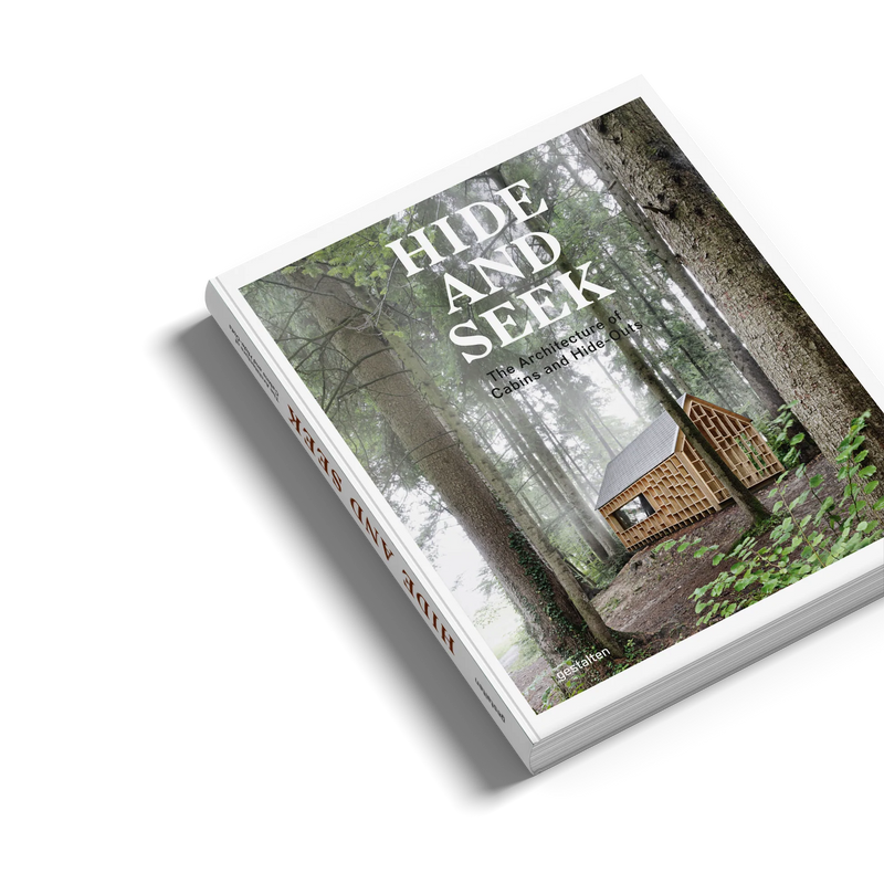 Hide and seek coffee table book showcasing the architecture of cabins and hide outs by Gestalten, available at www.cuemars.com