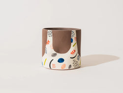 Handmade Plant Pot - Confetti Dark Top
