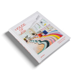 Home interior Coffee Table Book with a very bright and bold cover that states House of Joy, by Gestalten. Available at cuemars.com