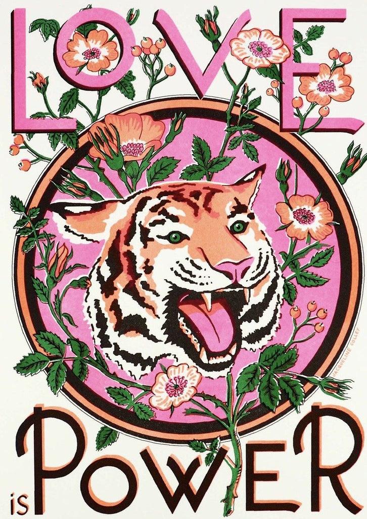 Jacqueline Colley | Love is Power Neon Risograph | Cuemars – CUEMARS