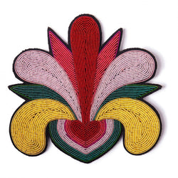 Hand embroidered brooch by French company Macon et Lesquoy, available to purchase at www.cuemars.com