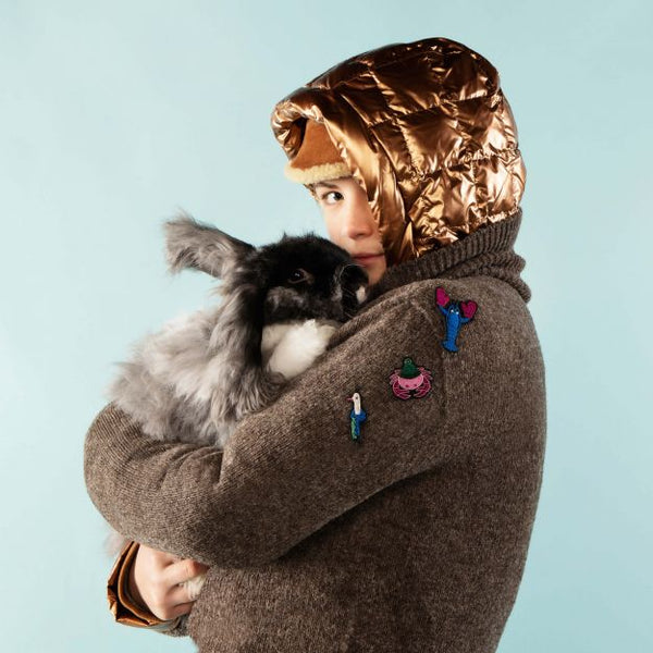 Hand embroidered brooches by French company Macon et Lesquoy, available to purchase at www.cuemars.com