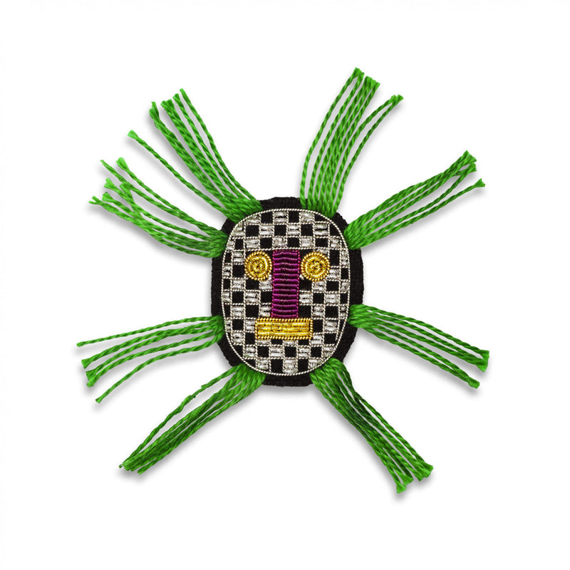 maconetlesquoy-hairy-mask-handmade-brooch-cuemars